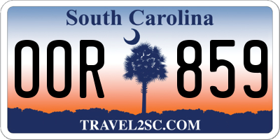 SC license plate OOR859