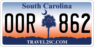 SC license plate OOR862