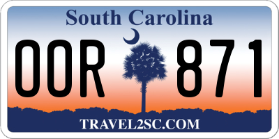 SC license plate OOR871