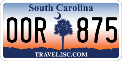 SC license plate OOR875