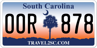 SC license plate OOR878
