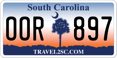 SC license plate OOR897