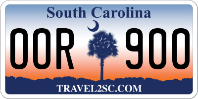 SC license plate OOR900