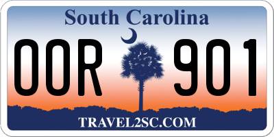 SC license plate OOR901
