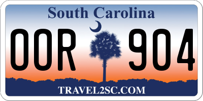 SC license plate OOR904