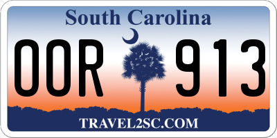SC license plate OOR913