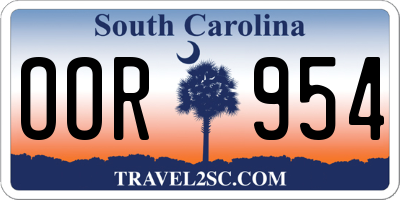 SC license plate OOR954