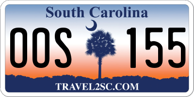 SC license plate OOS155