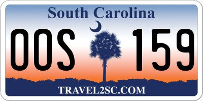 SC license plate OOS159
