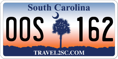 SC license plate OOS162
