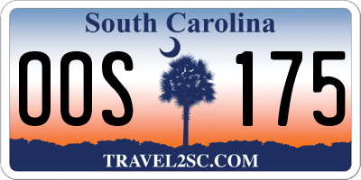 SC license plate OOS175