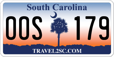 SC license plate OOS179
