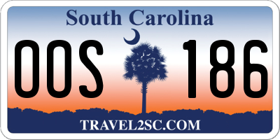 SC license plate OOS186