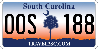 SC license plate OOS188