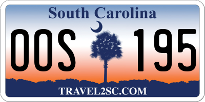 SC license plate OOS195