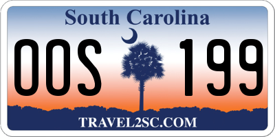 SC license plate OOS199