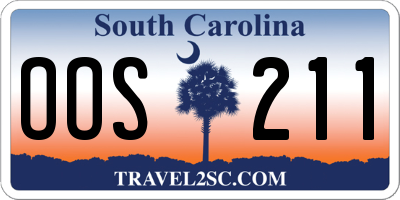 SC license plate OOS211