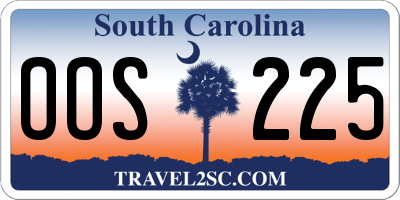 SC license plate OOS225