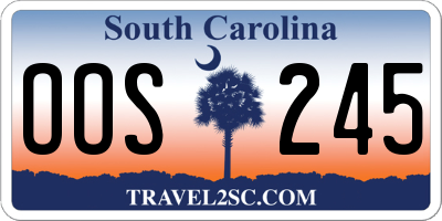 SC license plate OOS245