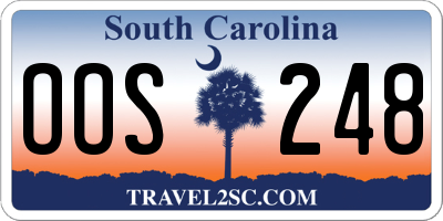 SC license plate OOS248
