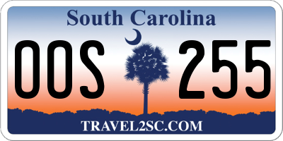 SC license plate OOS255