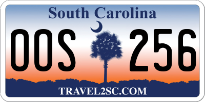 SC license plate OOS256