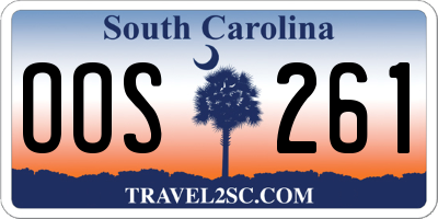 SC license plate OOS261
