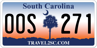 SC license plate OOS271