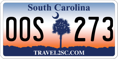 SC license plate OOS273