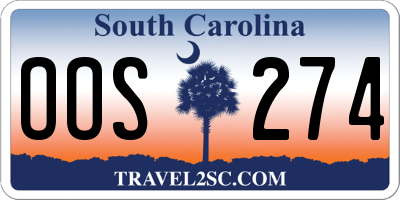 SC license plate OOS274