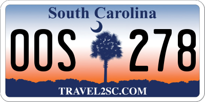 SC license plate OOS278