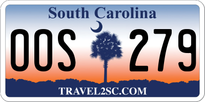 SC license plate OOS279