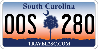 SC license plate OOS280