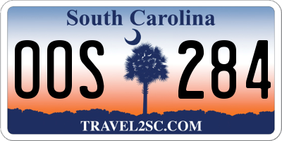 SC license plate OOS284