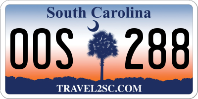 SC license plate OOS288