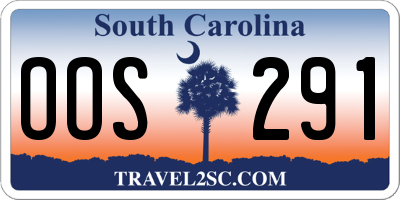 SC license plate OOS291