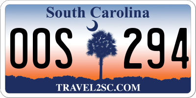 SC license plate OOS294