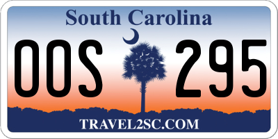 SC license plate OOS295