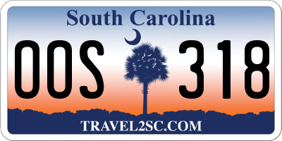 SC license plate OOS318