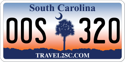 SC license plate OOS320