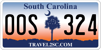 SC license plate OOS324