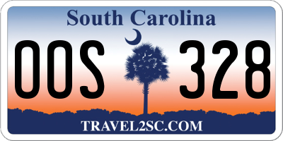 SC license plate OOS328