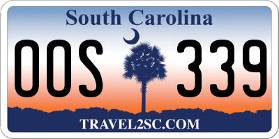SC license plate OOS339