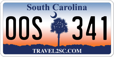 SC license plate OOS341