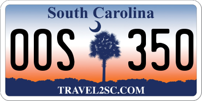 SC license plate OOS350