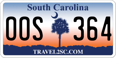 SC license plate OOS364