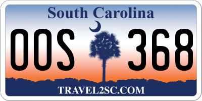 SC license plate OOS368