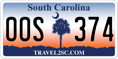 SC license plate OOS374