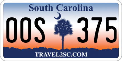 SC license plate OOS375
