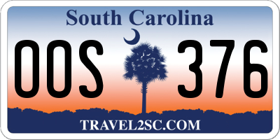 SC license plate OOS376
